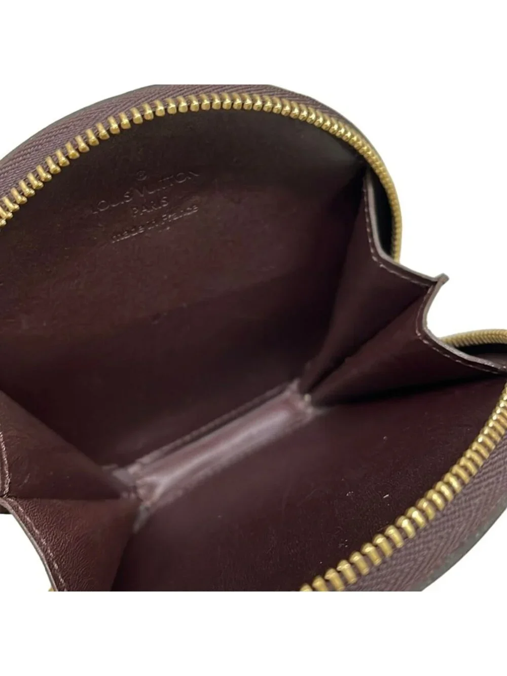 Louis Vuitton Coin Purse Monogram Vernis Port Monecruille Leather with Amarante